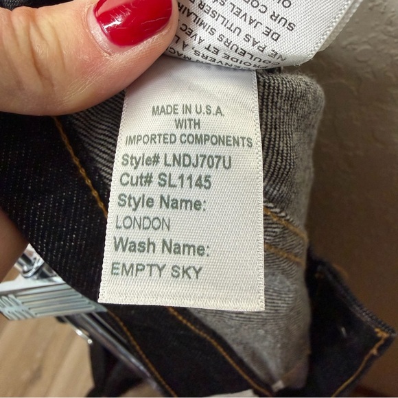 SLVRLAKE London High Rise Straight Leg Jeans Empty Sky Dark Wash - Picture 14 of 14